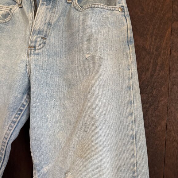 Vintage 90s Distressed Wrangler Relaxed Fit Barrel Mom Jeans 29x30 Light Denim - Picture 7 of 8